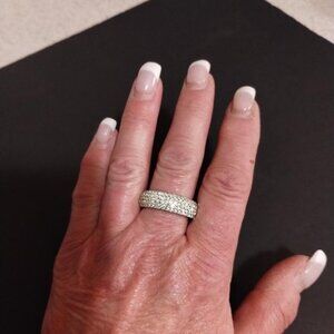 UNISEX CUBIC ZACONIA ETERNITY BAND RING